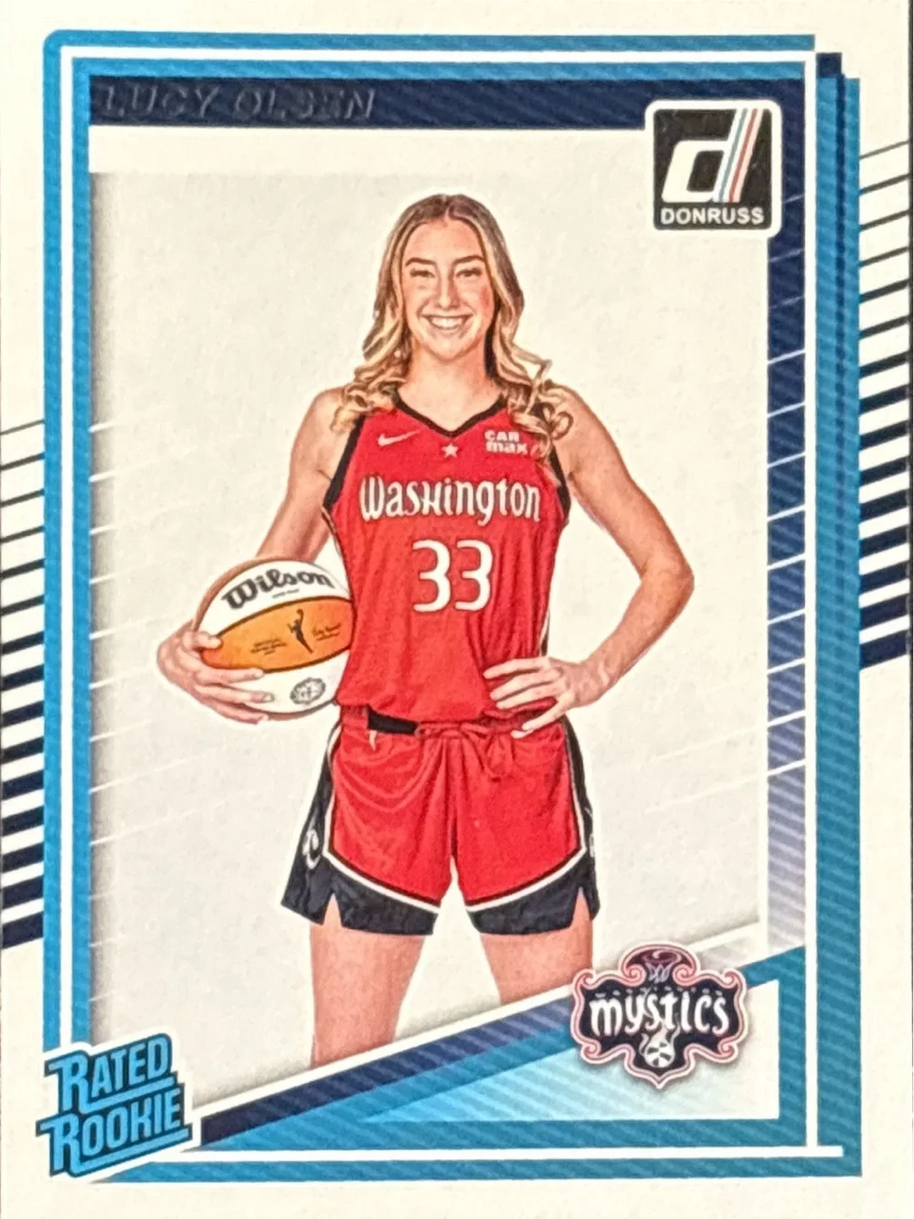 Panini Donruss Washington Mystics Lucy Olsen Rated Rookie Trading Card